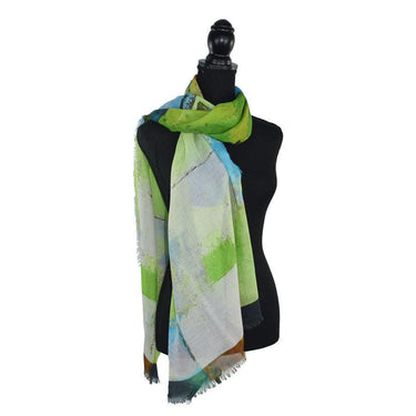 Scarf - Chadwick Abstract Brushstroke Lime