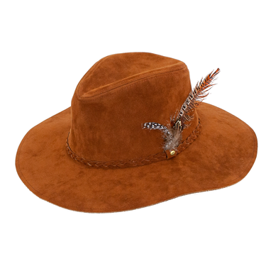 Hat - Stagecoach Caramel Felt Hat with  Feather Accent