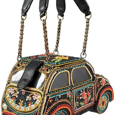 Bag-Joy Ride" Embellished Beaded Tote bag