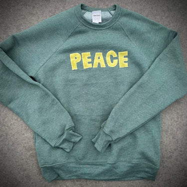 Sweatshirt - "PEACE" Appliqué Crewneck Adult