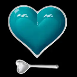 Dish - GROOVY HEART DISH Turquoise