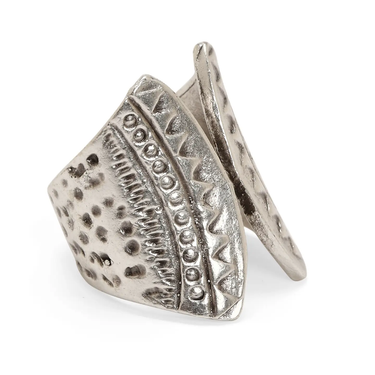 Ring - Handmade Silver Plated Open Front