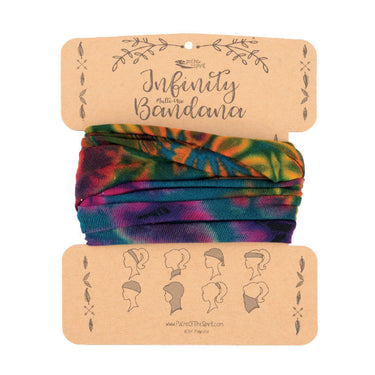 Boho Bandeau - Multi Color Tie Dye Infinity Headband