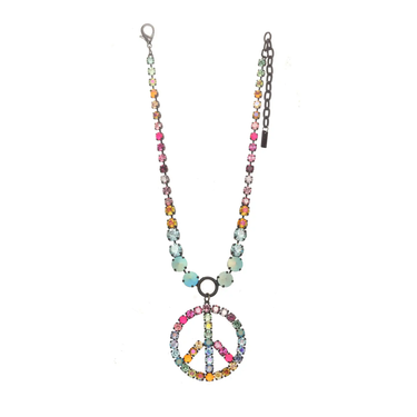 Necklace - Peace Pop Necklace in Watermelon