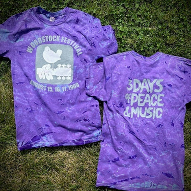 T-Shirt - Woodstock TV Purple Tie  Dye