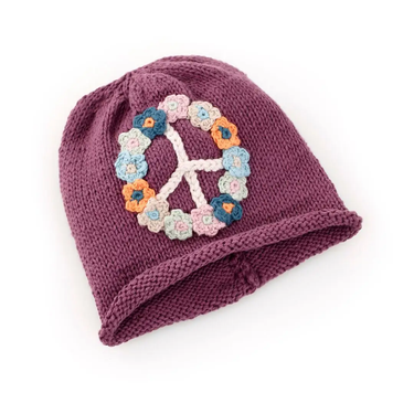 Knit Cap - Soft Purple Peace Hat