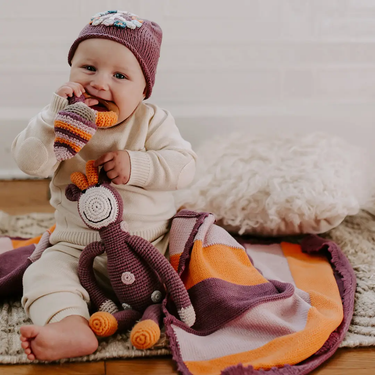 Knit Cap - Soft Purple Peace Hat