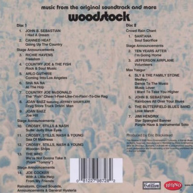 CD-WOODSTOCK:MUSIC FROM THE Original Woodstock CD One