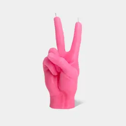 Candle - Peace Fingers Hand