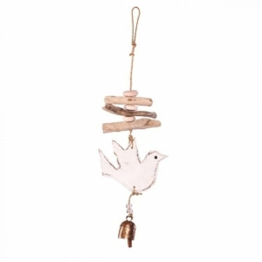 Wind Chime: Wood Dove with Bell, WY82