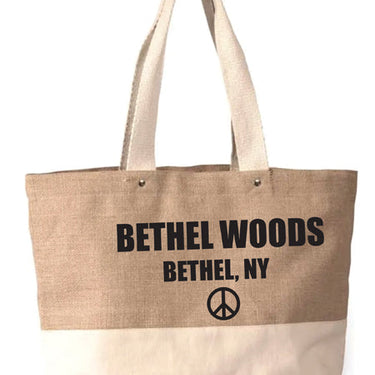 Tote: Jute/Cotton Bag. Bethel Woods