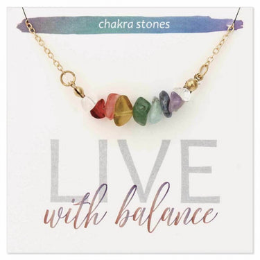 Necklace - Live with Balance Chakra Stone Chip Necklace