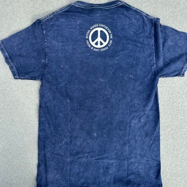 T-shirt, Navy Mineral Wash Peace Sign