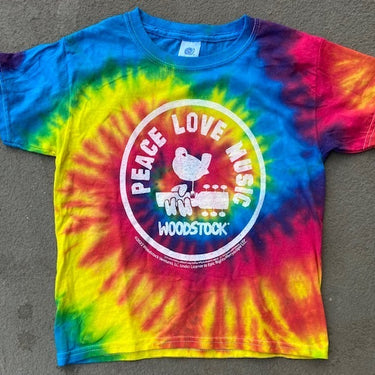 T-shirt, Kids WS Reactive Rainbow Tie Dye Bird in Circle