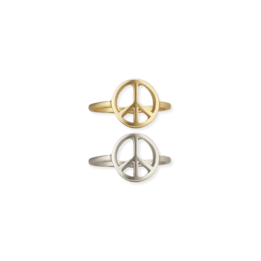 Ring - Small Silver Peace Sign