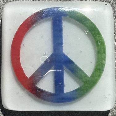Magnet - Glass Magnet Peace Sign