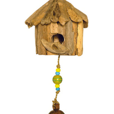 Wind Chimes - Wood Bird House bead and bell