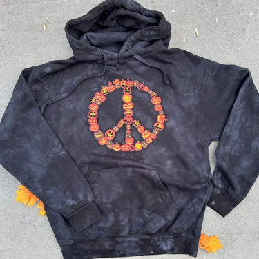 Sweatshirt, Halloween, Pumpkin Peace Sign